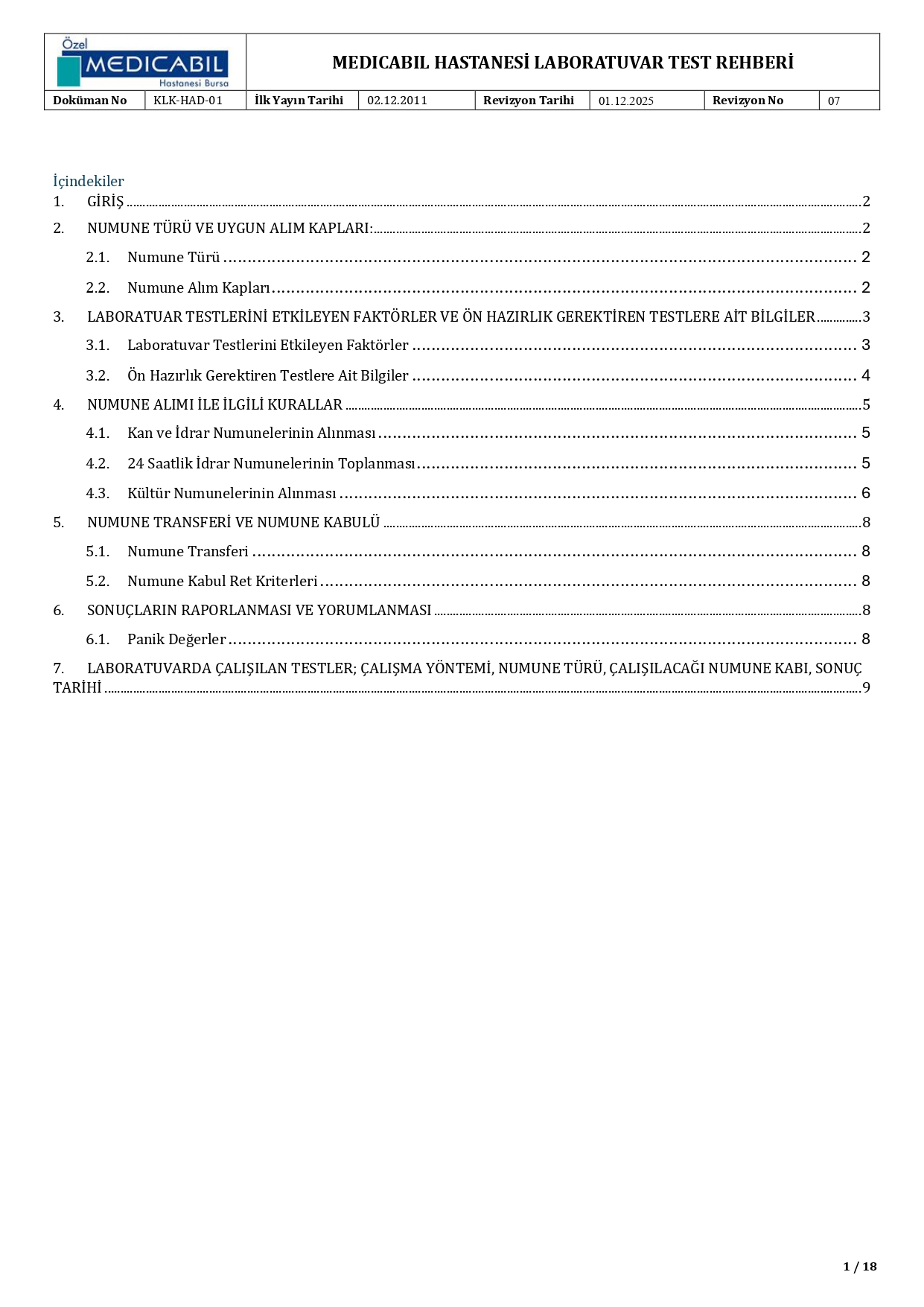 Labaratuvar Rehberi - 1