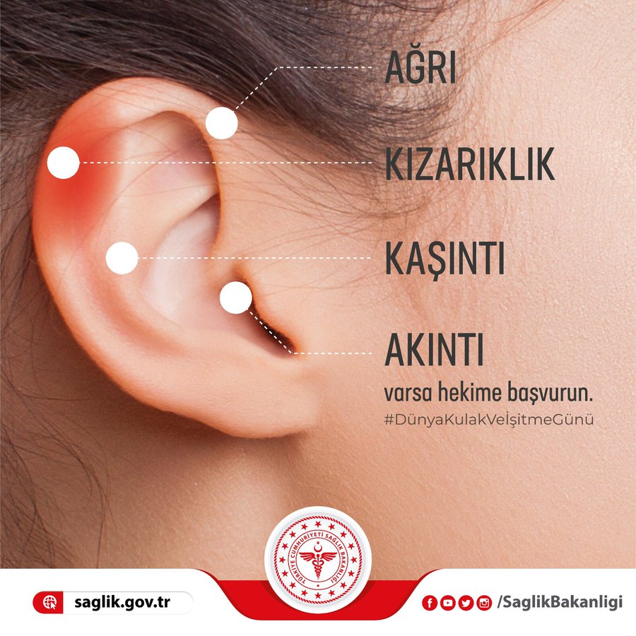 Kulaklarınızda ağrı, kızarıklık, kaşıntı veya akıntı olması durumunda vakit kaybetmeden hekime başvurun